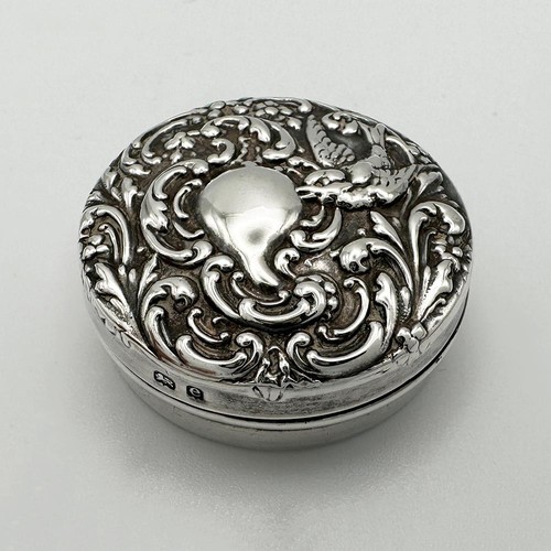 Edwardian embossed bird pill - embossed,