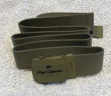 Nigel Cabourn Military Style Khaki Canvas Webbing Belt Size: M New RRP £79