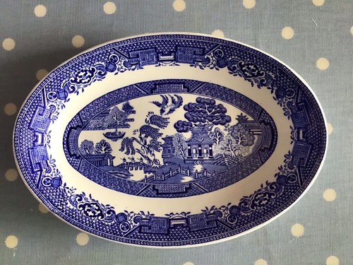 Old willow myott serving dish - willow,