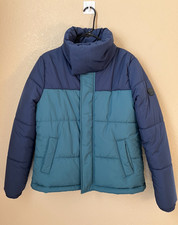 O'Neill Puffer Jacket Womens Large Misty Jacket Quilted Polyester Green Full Zip