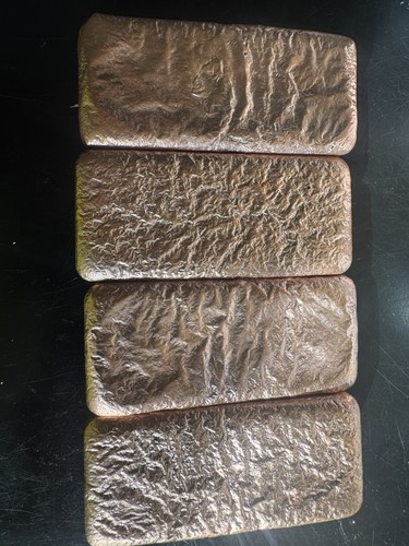 Hand poured copper ingot - poured,