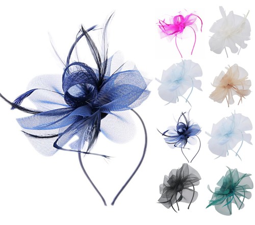 Looped feather headband clip - feather,