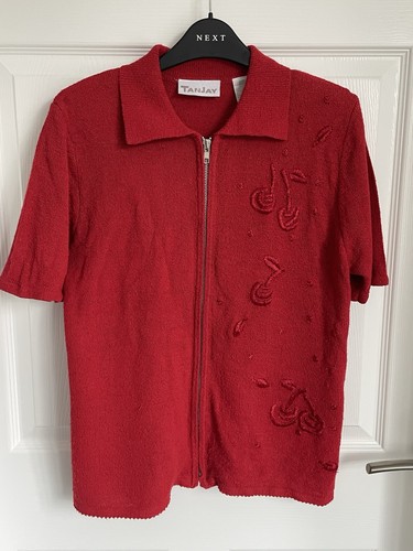 Ladies red tanjay short - tanjay, sleeve