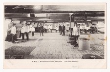 FORTON BARRACKS, GOSPORT, c.1905 - ROYAL MARINE LIGHT INFANTRY, The Gun Battery