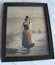 Superb-Edwardian-Picture,Dutch Girl,Stereograph,Campbell Art Co,N Jersey,Holland