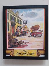 Norman Thelwell Vintage Pub Sign print 'The Valiant Sailor'   FRAMED