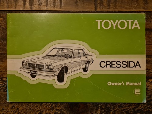 Toyota cressida book manual - toyota,
