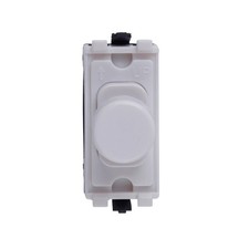 Schneider Electric GGBLGRDIMLW Lisse White Moulded 100W LED Rotary Dimmer Module