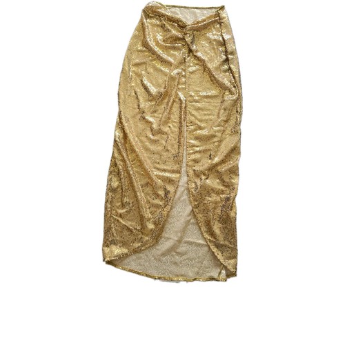 Gold sequin pencil midi - gold,
