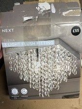 NEXT - Ceiling Light - Elena 3 Light Flush Fitting - Chrome