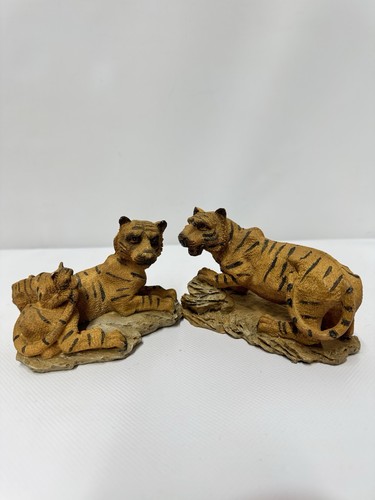 Tiger cubs resin figurine - &,