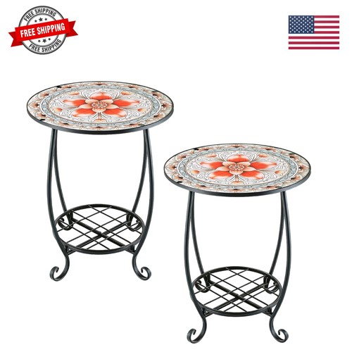 2pcs small outdoor side table - small,