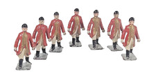 Lot 7 Vintage Britains Lead Soldiers King George VI Coronation Footmen Figures.