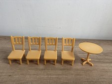 Sylvanian Families Blackcurrant Cafe Hamburger Restaurant Table & X4 Chairs VGC