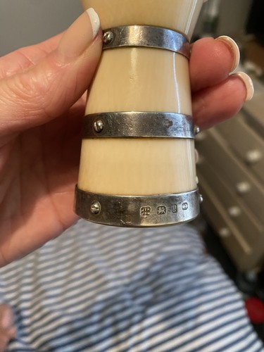 Ivory pepper pot - pot, silver