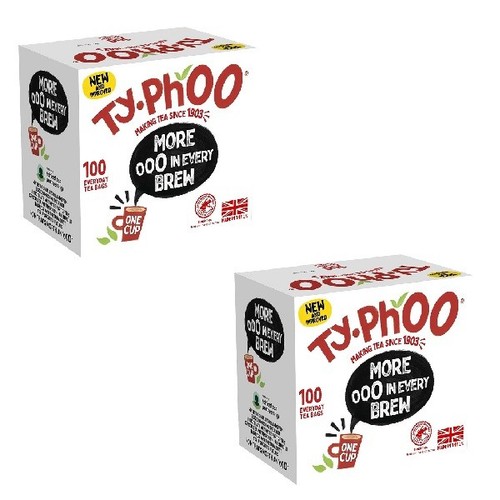 Typhoo 100 black tea bags - black,