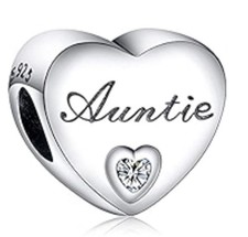 PANDORA AUNTIE LOVE Heart Charm Authentic