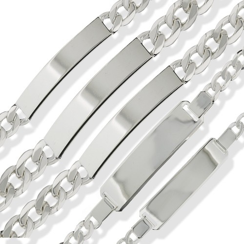 Sterling silver curb - curb, id