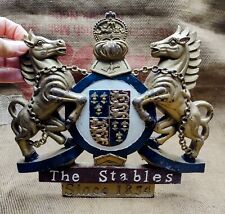 Equine Bronze Plaque Coat of Arms The Stables Camden Market London 