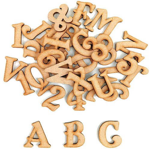 Wooden alphabet letter - wooden, &