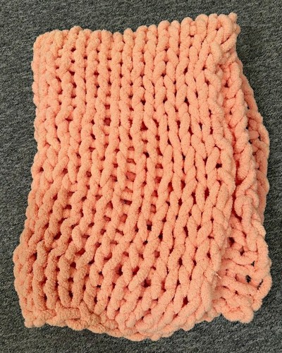 Handmade chunky knit blanket - knit,