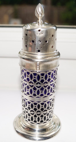Antique sterling silver sugar - antique,