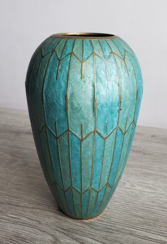 Vintage cloisonne green blue - green,