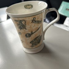 Harrods London Knightsbridge Mug Footed Tea Coffee Cup English Bone China  