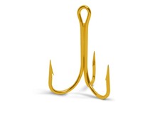 VMC 9617 Gold Treble Hook  Sizes 12-18  For Micro  Tube Flies, Salmon Sea-trout.