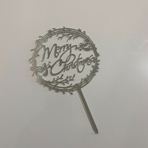 Acrylic cake topper merry - cake,