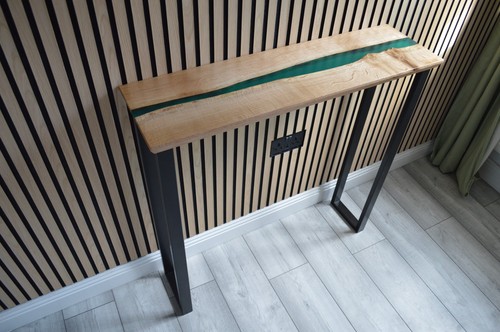 Resin river console table - resin,