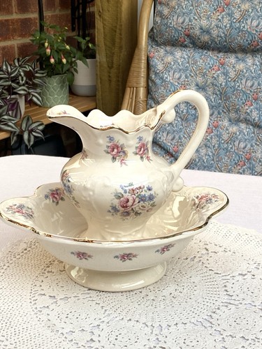 Vintage wash bowl and - vintage, pitcher