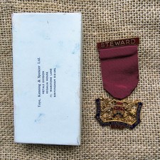 Masonic Jewel Medal Steward Royal Masonic Benevolent Institution 1976