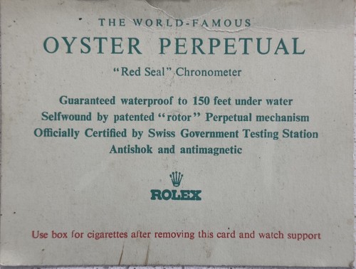Rolex 1960 cigarette - rolex, 1960’s