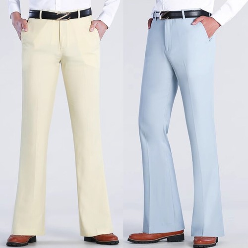 Men retro stretchy bell bottom - men,