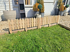 3x 1M Wooden Picket Fence Border Lawn Edging Garden Panel SCREW FIXED NOT NAILED