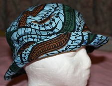 Ladies Deep Round Multicolour Hat, Floral Pattern, Lined Size Medium