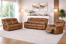 Tan Brown Leather Gel Recliner