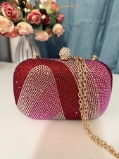 Red clutch bags for women With