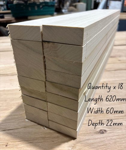 Planed tulipwood offcuts - tulipwood,