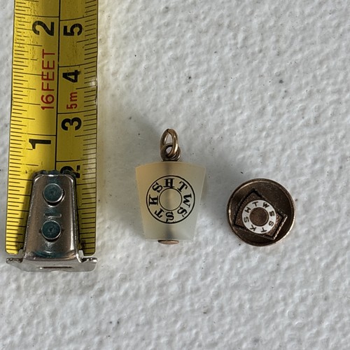 Vintage charm agate mason - charm,