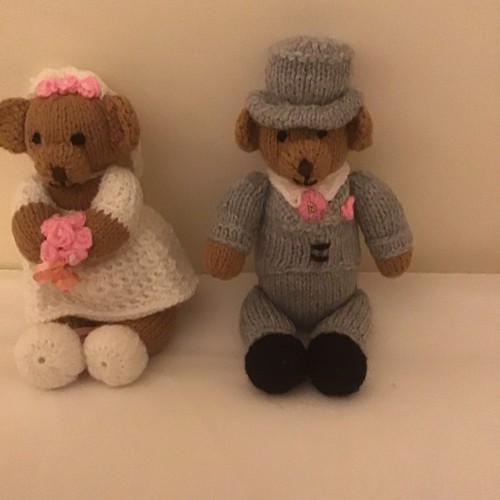 Hand knitted bride - knitted, groom