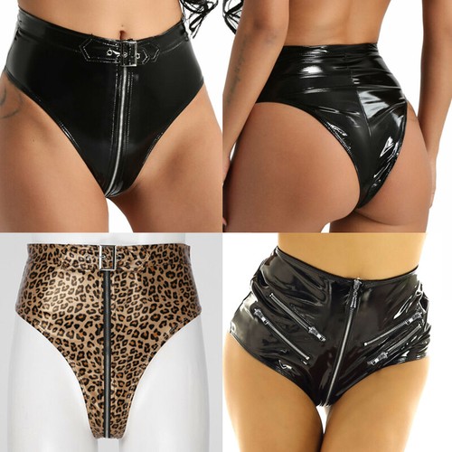 Sexy women pvc leather panties - pvc,