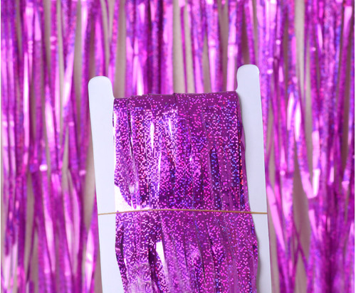 Foil fringe curtain - fringe,