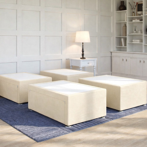 New split cream divan - split,