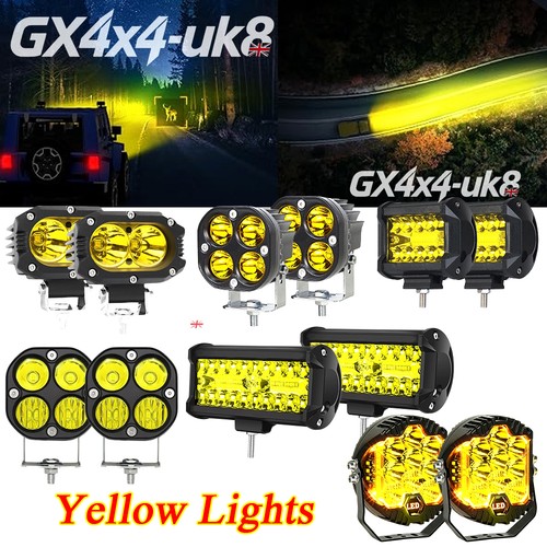 Yellow led work light bar - light,
