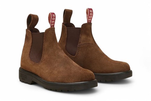 Rossi brown leather chelsea - leather,