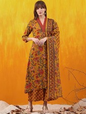 Indian Women Yellow Rayon
