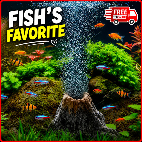 Aquarium volcano air stone - air,