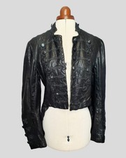 All Saints Victorian KARST Military Leather Tailcoat Jacket UK 8 Never Been Worn